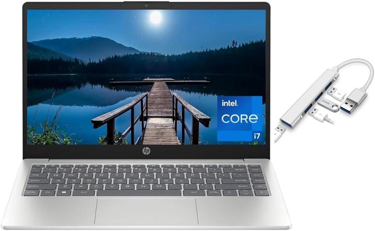 HP Laptop 14インチ シルバー Amazon.com: HP 14 inch FHD Display Slim Laptop | Intel Core i7